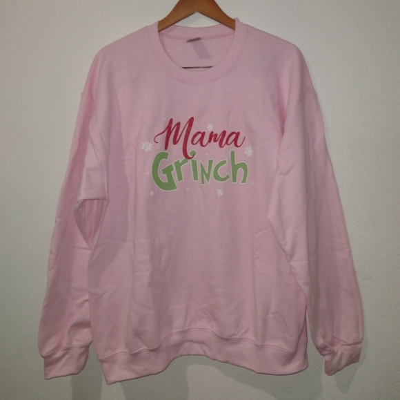 NEW "MAMA GRINCH" Christmas Holiday Pink Sweater - Picture 7 of 9